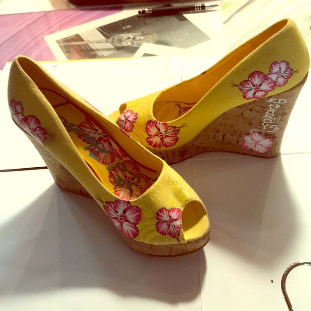 Ed Hardy Platform Shoes barely worn